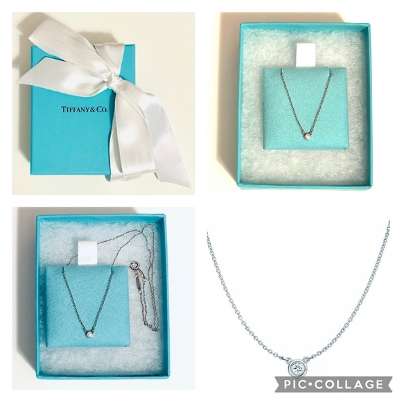 TIFFANY & CO. Diamonds by the Yard Single Diamond Pendant (Sterling Silver) - Picture 5 of 6